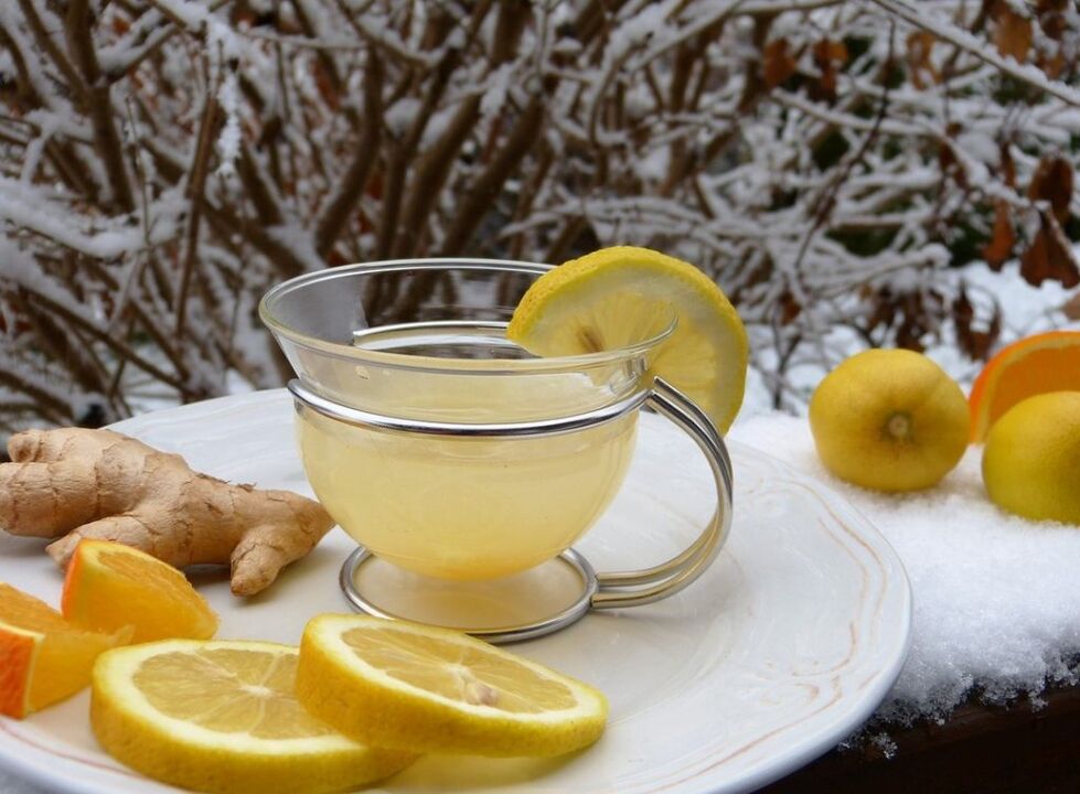 té de limón a base de jengibre para potenciar
